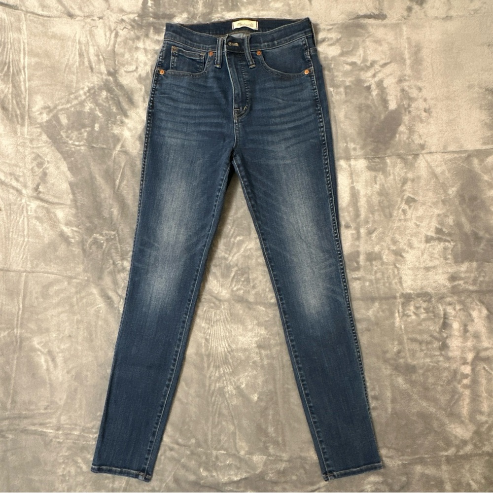 Madewell 10" High Rise Skinny Denim Jeans Women's Size 27 Dark Wash Blue Stretch